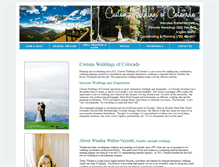 Tablet Screenshot of customweddingsofcolorado.com